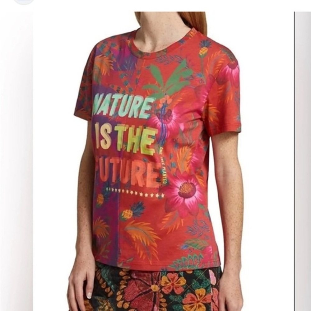 FARM Rio Colorful Nature Print Long Sleeve Tee